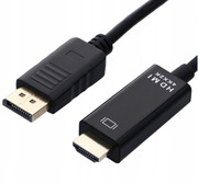 Kabel DISPLAY PORT do HDMI 1,8M DP DisplayPort 4K JL-D1011K