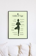 PLAKAT JOGA osiem ścieżek jogi 70x50cm