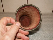 KUBEK DO GRY W KOSCI MIEDŻ 19w. nie SZACHY WARCABY