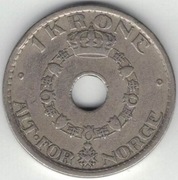 Norwegia 1 korona krone 1926 25 mm nr 2