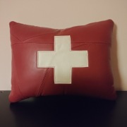 Poduszka skórzana Szwajcaria Szwajcar 