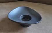 IKEA BIGARRO czarny świecznik ceramiczny wazon unikat