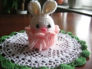 ZAJĄCZEK WIELKANOCNY W KOSZYCZKU RĘKODZIEŁO