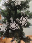 Śnieżynki na szydełku handmade 