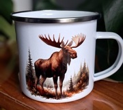 Kubek emaliowany myśliwski – dzik,wilk, zając – idealny na prezent, w teren