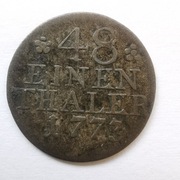 1/48 talara 1773  Prusy Fryderyk II  Kwiaty po obu stronach „48”