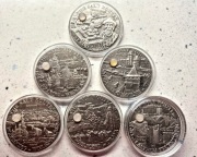 Malawi 20 kwacha 2009r Ag zestaw 6 sztuk Szlaki Solne