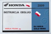 HONDA GL 1800 GOLDWING GOLD WING 2009r INSTRUKCJA OBSLUGI j.POLSKI 