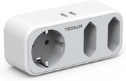 Adapter podrózny wtyczka gniazdko EU do USA rozgałęziacz 3 gniazdka 2 USB