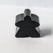 Meeple mepel pionek czarny drewniany Carcassonne