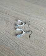 Kolczyki oldschool w kształcie słuchawek rock punk alternative białe