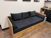 Łóżko, kanapa Black Red White Tetrix czarny / dąb 