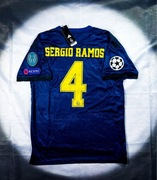 (L)Sergio Ramos #4 Real Madrid Vintage Granatowa Jersey Liga Mistrzów 19/20