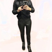 Spodnie ZARA ekoskóra S/36 28 zapięcie na suwak