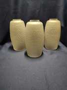 Szklane klosze PRL 3 szt. kuleczki SPÓŁDZIELNIA INWALIDÓW "DELAM"