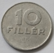 Moneta 10 fillerów z 1971 roku 