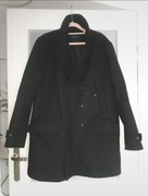 MARIO CONTI L /XL CZARNA ELEGANCKA KURTKA OCIEPLANA WOOL