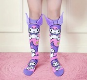 Nowe podkolanówki bajkowe Kuromi Uszy Nowosc
