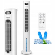 Wentylator Kolumnowy Wodny z Wyświetlaczem LED i Pilotem Chłodzenie Biały