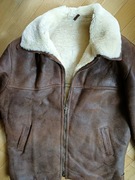 Kurtka skórzana kożuch XXL pilotka skóra owcza shearling sheepskin 56/58