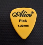 Kostka do gitary elektrycznej Alice Pick 1.20 mm żółta