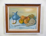 Stylowy obraz w drewnianej ramie 62x53cm 