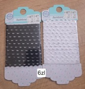 Koronka ozdobna taśma dekoracyjna czarna i biała 2 m pasmanteria rękodzieło