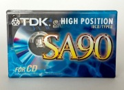 TDK SA 90 High Position JAPAN NOS folia