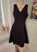 36 S H&M zimowa czarna sukienka na zime mała czarna sylwestrowa wieczorowa