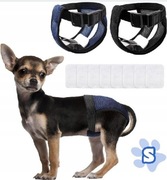 Dwie pieluchy dla psa rozmiar S wielorazowego użytku 