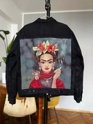 Kurtka katana jeansowa Levi Levis vintage Frida Kahlo bomber baggy jacket