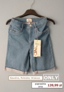 Only szorty o kolorze jeans kolekcji EcoVero. Rozmiar XS