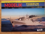 Model Kartonowy Modelik 2017\02 Libijski eskortowiec z 1966 roku TOBRUK
