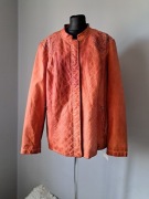 Nowa piękna koralowa kurtka bomberka 50 5xl eko skóra c&a the outwear