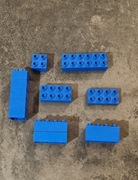 Lego Duplo klocki 14 różnych  niebieskie