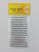 PÓŁPEREŁKI SAMOPRZYLEPNE 6mm PEREŁKI AKRYLOWE -BLISTER 140 szt DŻETY SZARY