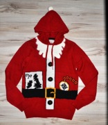 10* Threadbare Świąteczny sweter Święty Mikołaj S/M