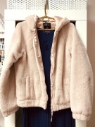 Kurtka futerko pudrowy róż 