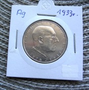 Austria  2 Szylingi 1933r - Ingaza Seipel - SREBRO