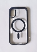 Etui/case przezroczyste z magsafe czarne iPhone 16 