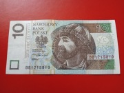 Banknot 10 zł seria BB, 2016 rok