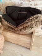 Kopertowka torebka futrzana, pomiesci a4