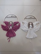 Anioł stróż 40cm Prezent ,Makrama, zawieszka 