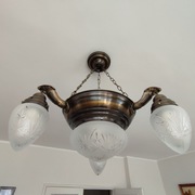 Żyrandol mosiężny, 4 pkt świetlne 