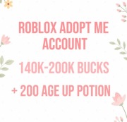 ROBLOX ADOPT ME ACCOUNT 140k-200k BUCKS + 200 AGE UP POTS / Konto Roblox