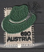 Austria 2018 - kapelusz tyrolski, znaczek haftowany, Mi 3430**