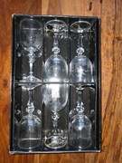 Komplet 6szt. kryształowych kieliszków do  wina Bohemia - motyw myśliwski