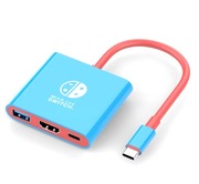 Stacja dokująca konwerter do nintendo switch z wejściem C, USB i HDMI