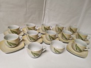 Filiżanki z podstawkami  11szt + mlecznik + cukierniczka ''Ritzenhoff ''
