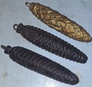 Szyszki, cieżarki, obciążniki do zegara - 3 sztuki